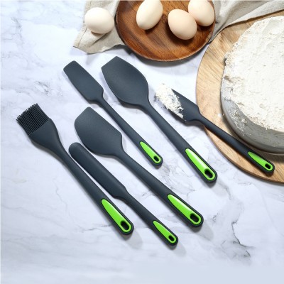 Heat-Resistant Silicone Spatula Set BPA-Free One Piece Seamless Design Non-Stick Rubber with Stainless Steel Core Utensil Set