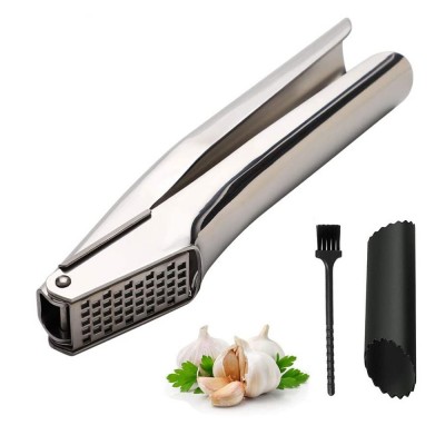 Garlic Press Stainless Steel Garlic Mincer Tool With Square Hole Rust Proof Professional Grade Garlic Crusher