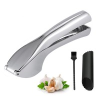 Garlic Press Crusher and Mincer with Sturdy Construction Professional Food Grade Rust proof Easy Squeeze and Clean