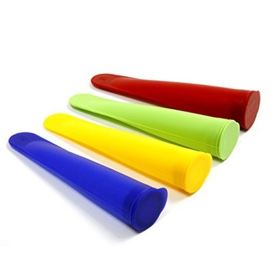 Assorted Colors 4 Piece Silicone Ice Pop Maker Set