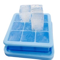 BPA Free Stackable Durable Silicone Ice Cube Tray Molds with Removable Lids